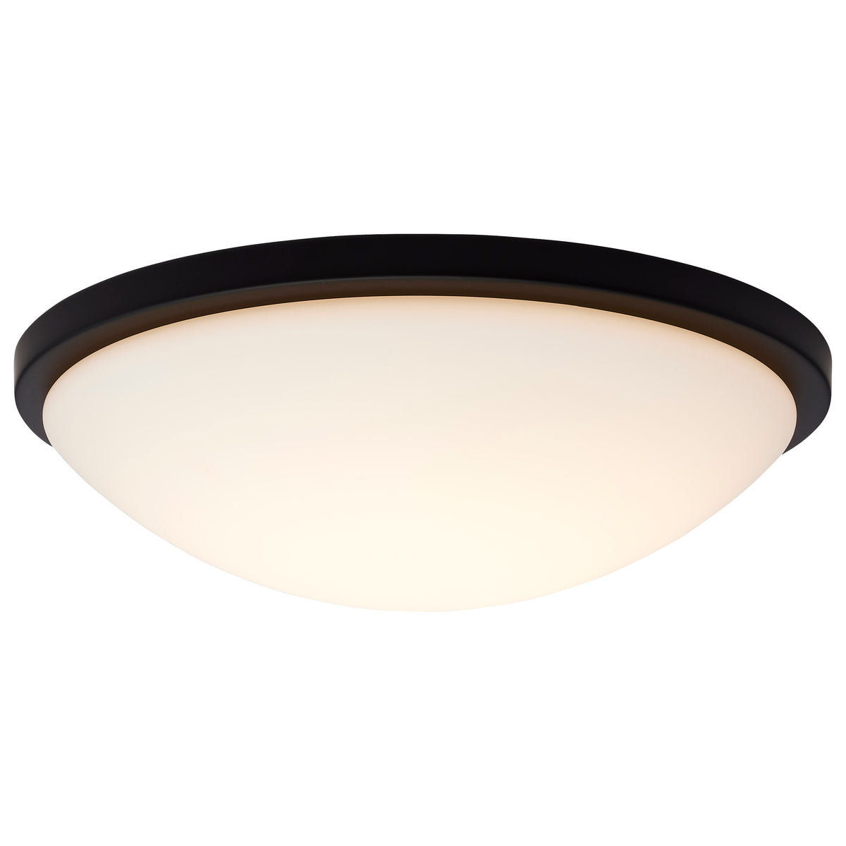 Button - 17 Inch LED Flush Mount Fixture - Matte Black Finish - CCT Selectable - 120 Volts