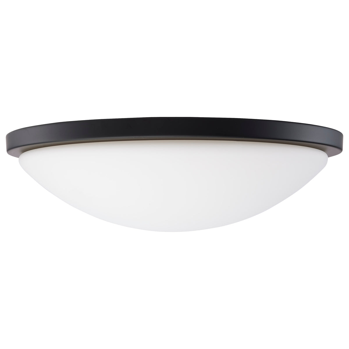 Button - 17 Inch LED Flush Mount Fixture - Matte Black Finish - CCT Selectable - 120 Volts