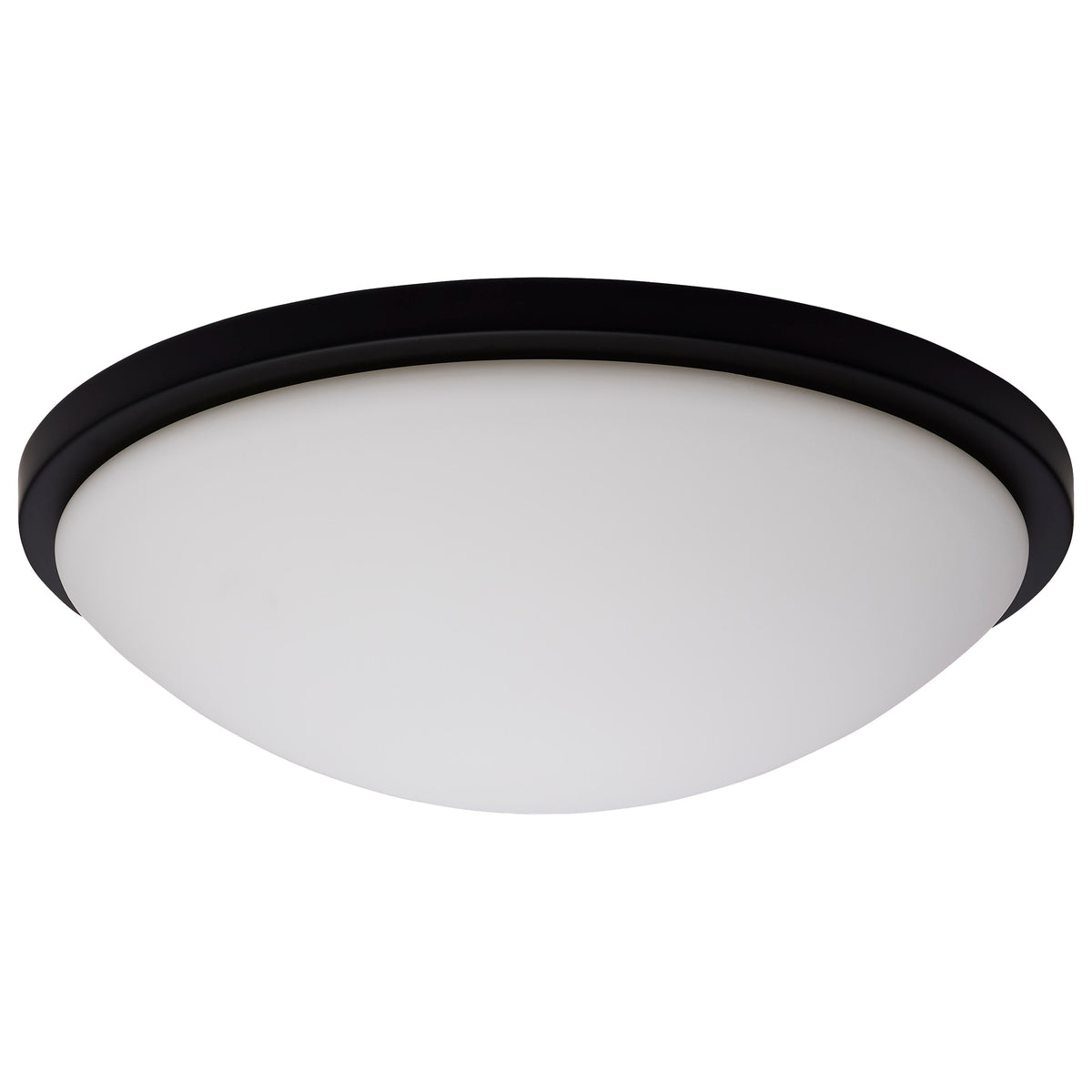 Button - 17 Inch LED Flush Mount Fixture - Matte Black Finish - CCT Selectable - 120 Volts