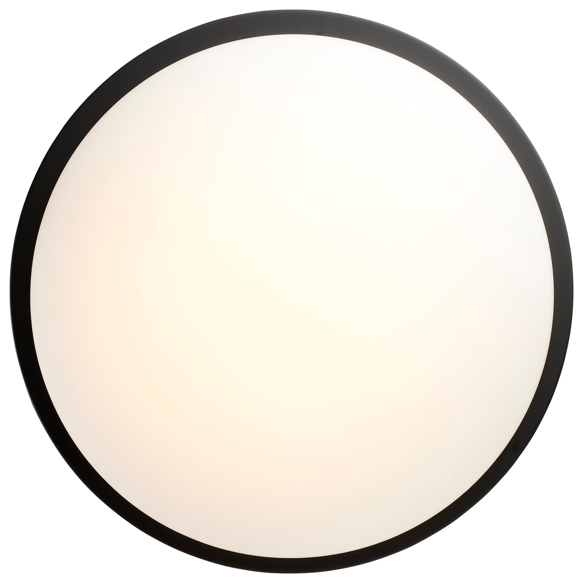 Button - 17 Inch LED Flush Mount Fixture - Matte Black Finish - CCT Selectable - 120 Volts
