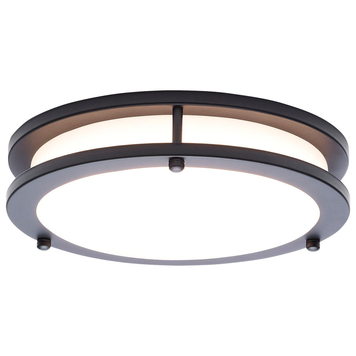 Glamour - LED 10 Inch Flush Mount - Black Finish - 27K/3K/35K/4K/5K CCT Selectable