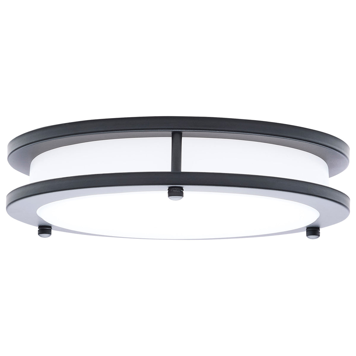 Glamour - LED 10 Inch Flush Mount - Black Finish - 27K/3K/35K/4K/5K CCT Selectable