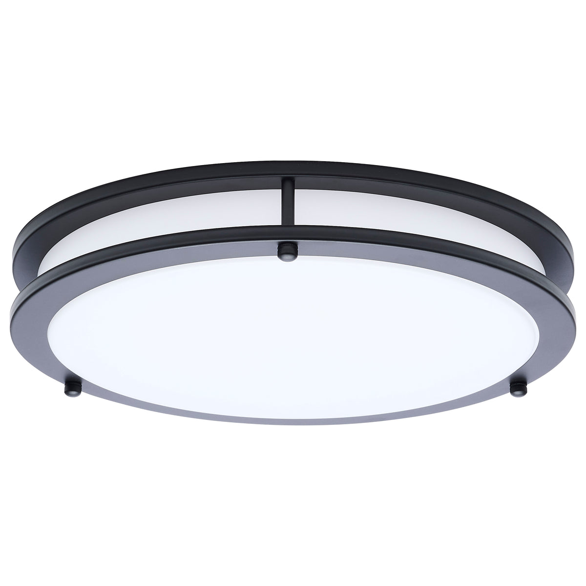 Glamour - LED 13 Inch Flush Mount - Black Finish - 27K/3K/35K/4K/5K Selectable for bedrooms and hallways