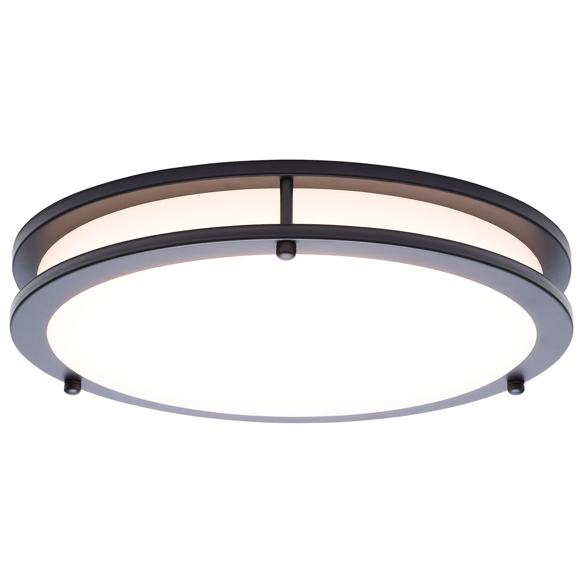 Glamour - LED 13 Inch Flush Mount - Black Finish - 27K/3K/35K/4K/5K CCT Selectable