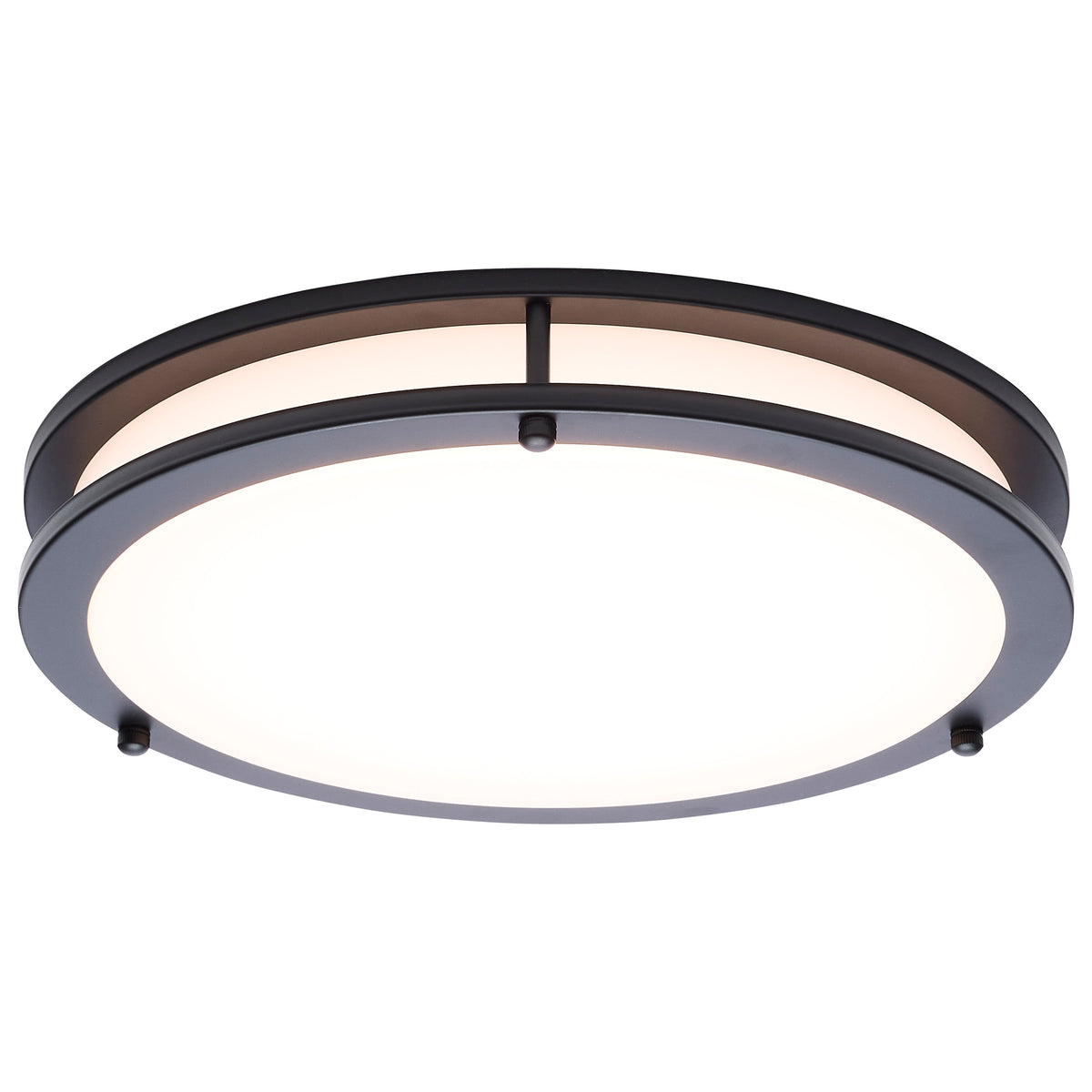 Glamour - LED 13 Inch Flush Mount - Black Finish - 27K/3K/35K/4K/5K CCT Selectable