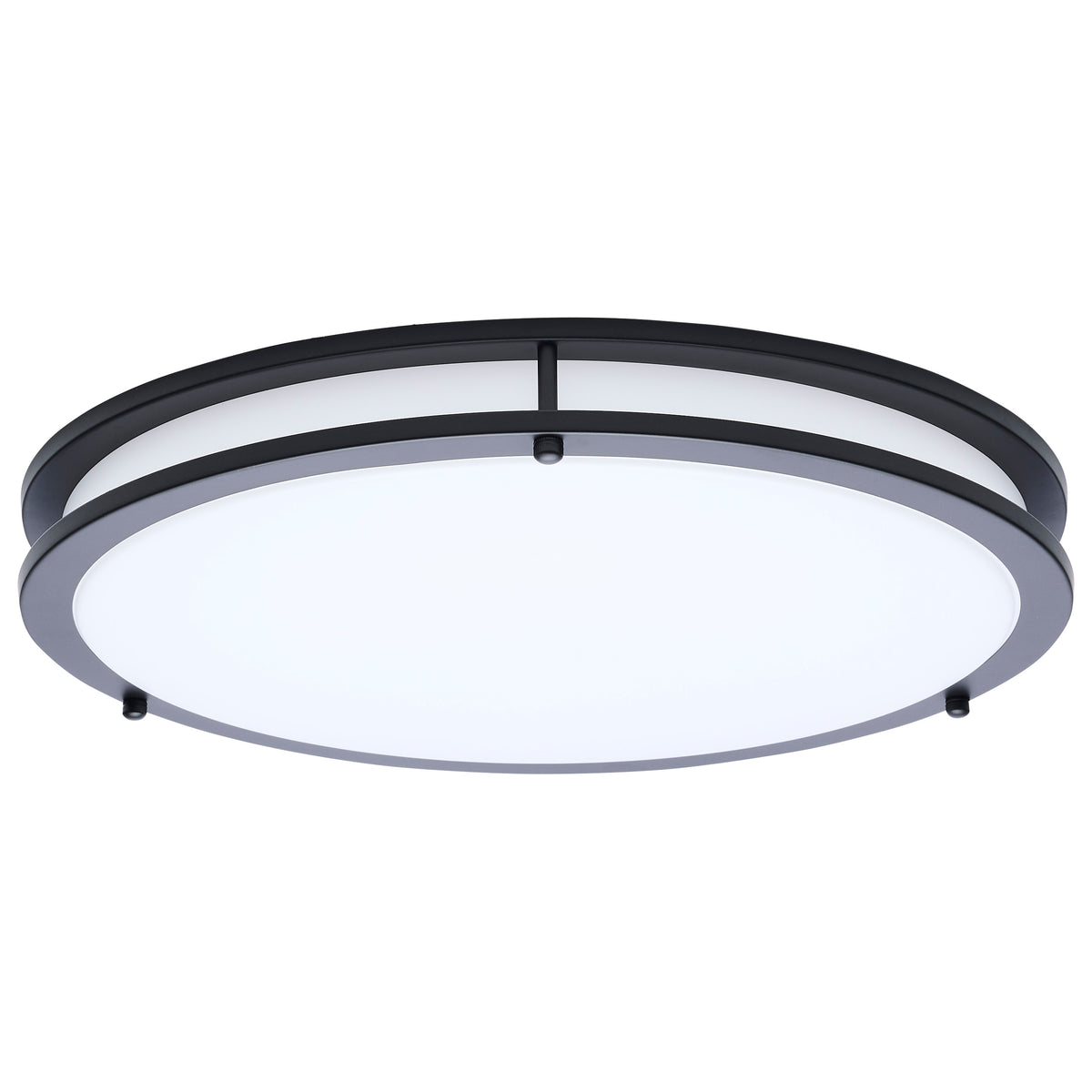Glamour - LED 17 Inch Flush Mount - Black Finish - 27K/3K/35K/4K/5K Selectable