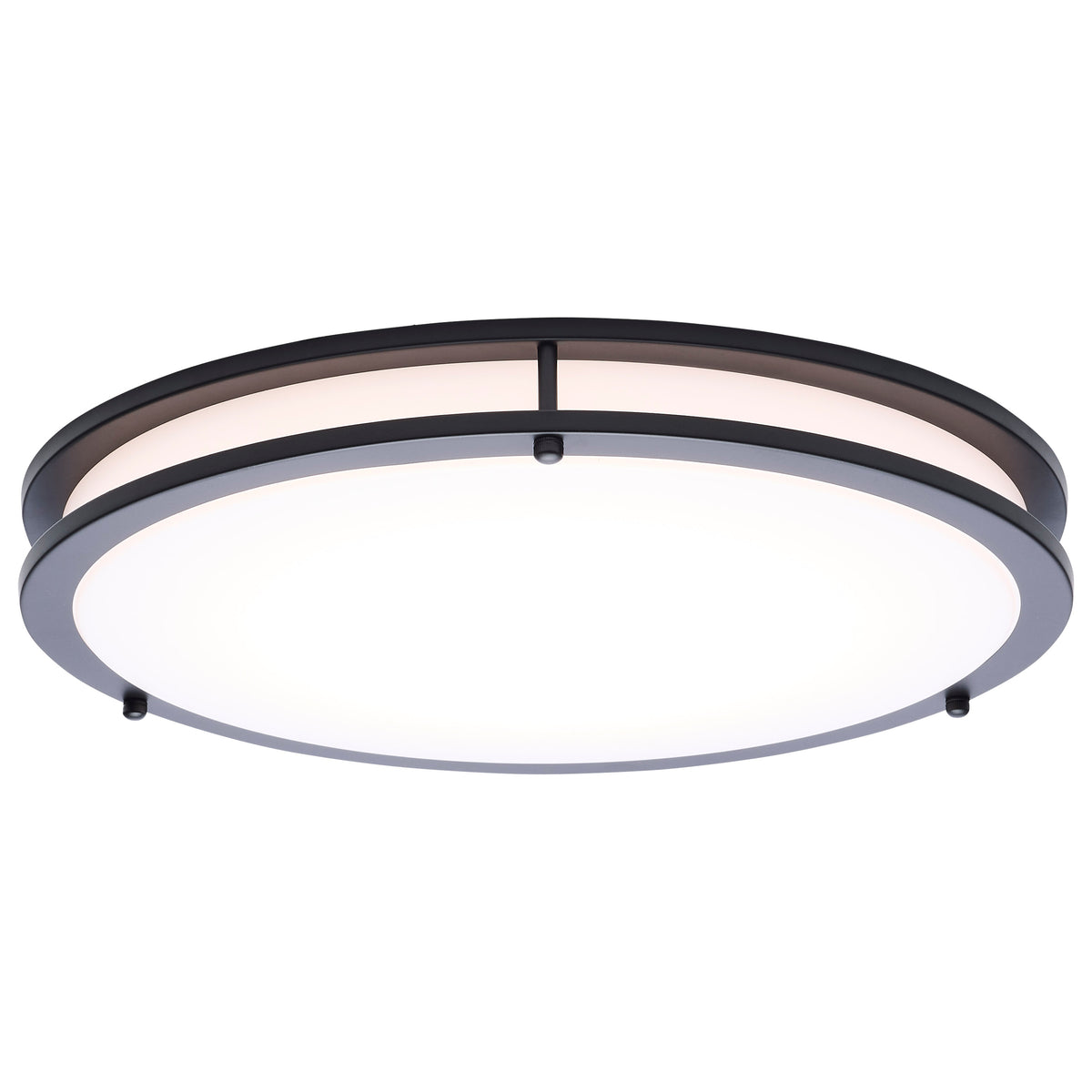 Glamour - LED 17 Inch Flush Mount - Black Finish - 27K/3K/35K/4K/5K CCT Selectable