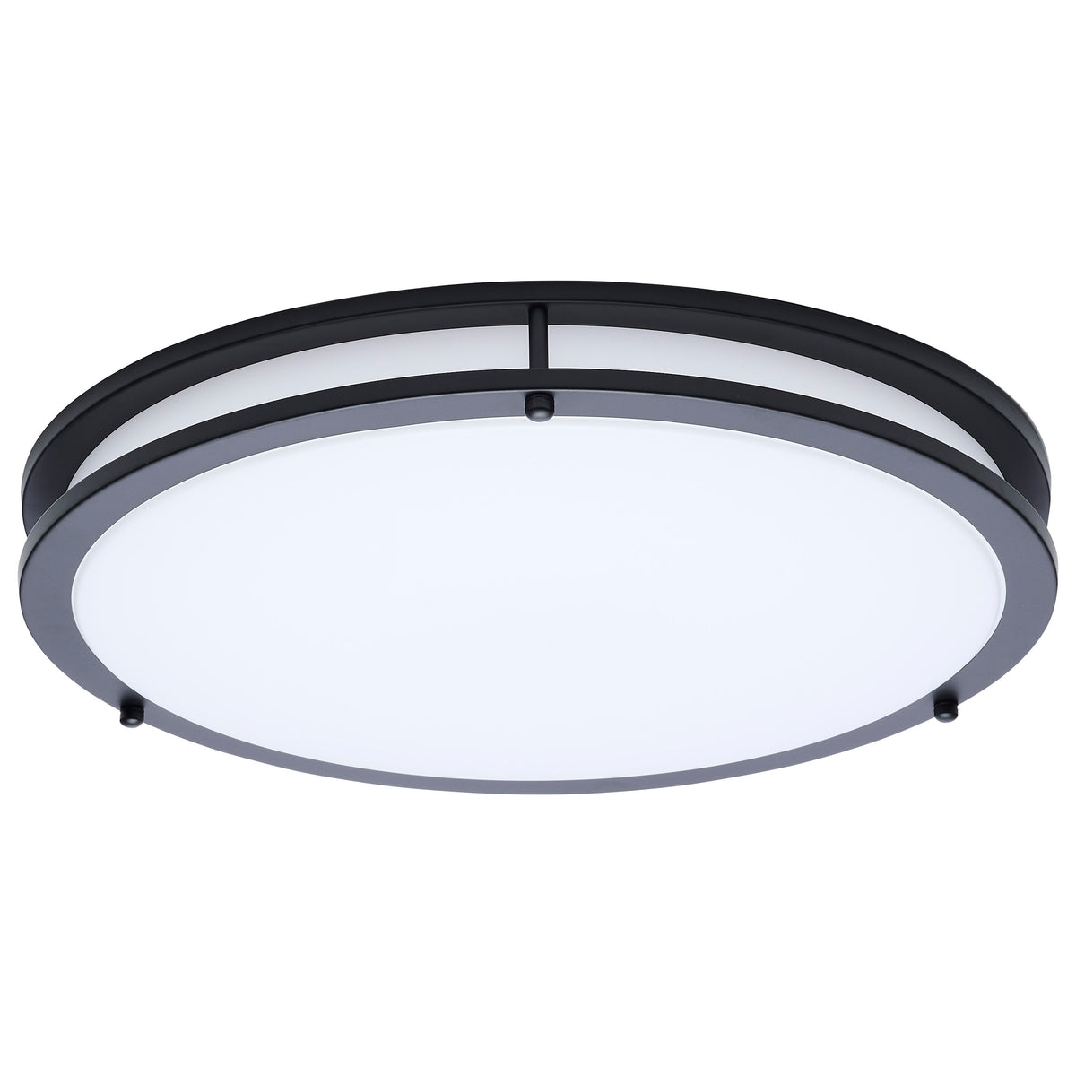 Glamour - LED 17 Inch Flush Mount - Black Finish - 27K/3K/35K/4K/5K CCT Selectable