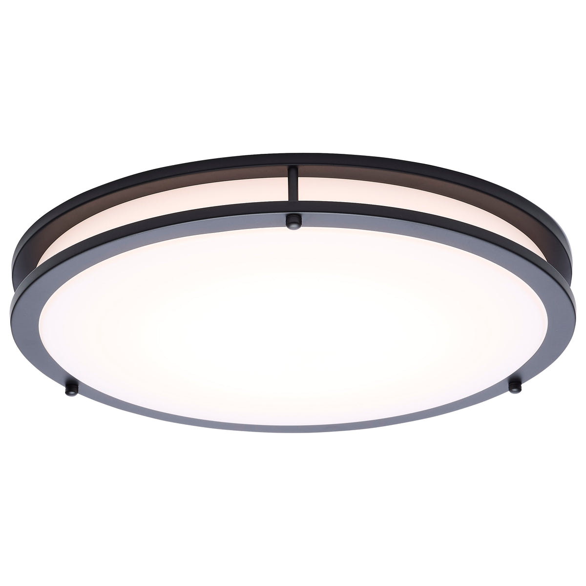 Glamour - LED 17 Inch Flush Mount - Black Finish - 27K/3K/35K/4K/5K CCT Selectable