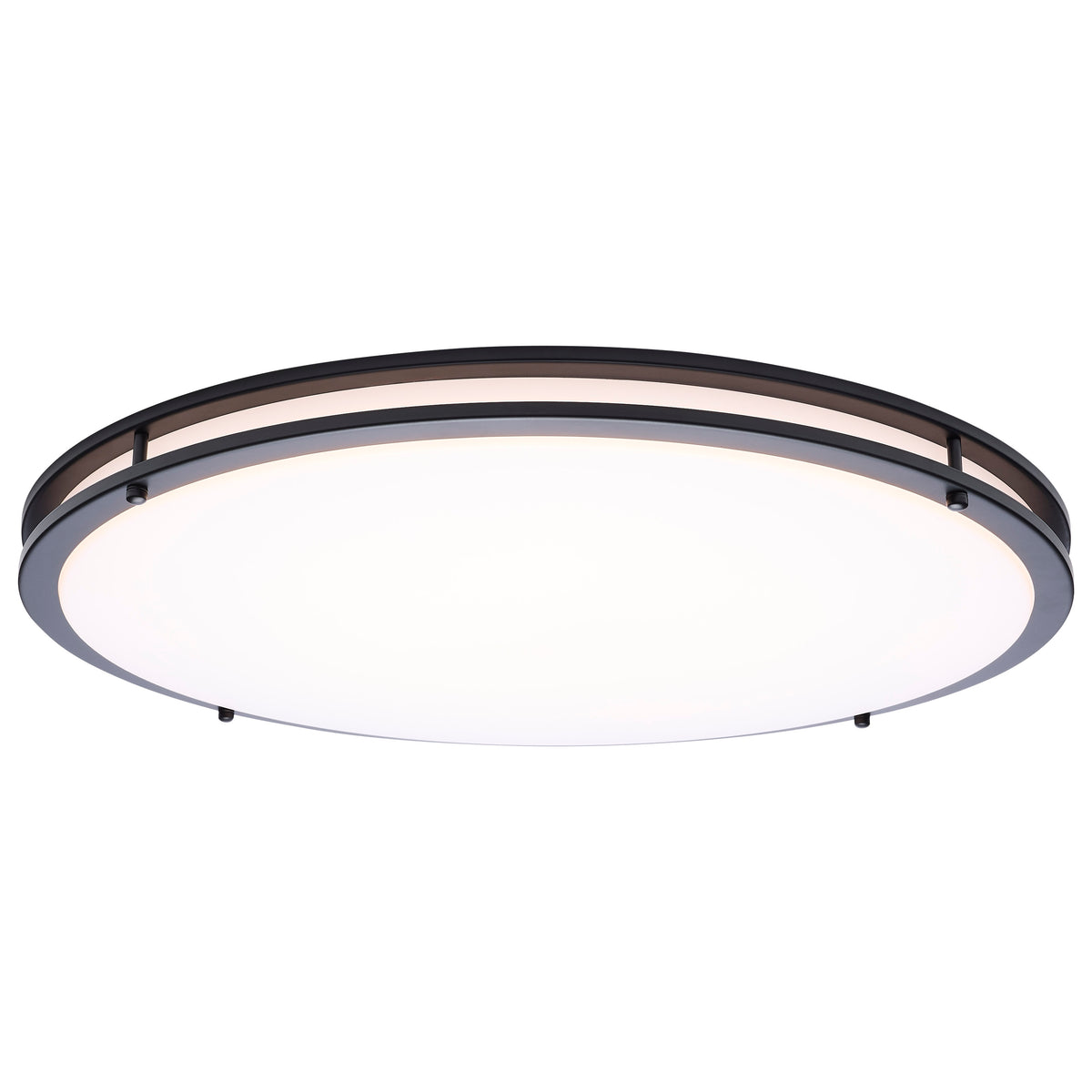 Glamour - LED 24 Inch Flush Mount - Black Finish - 27K/3K/35K/4K/5K CCT Selectable