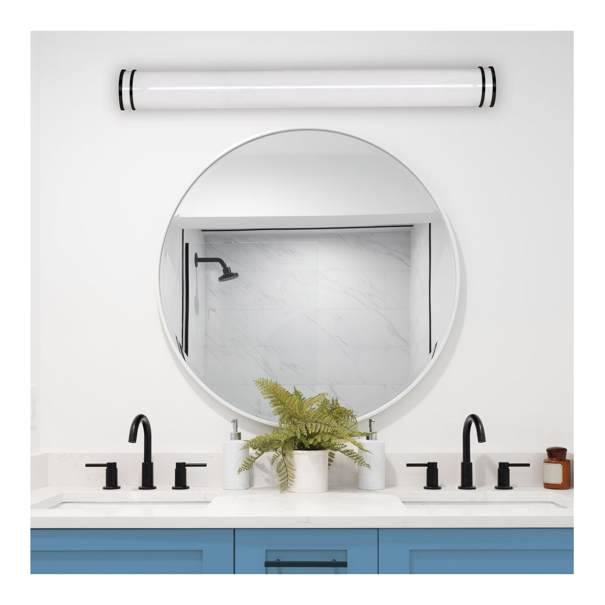 Glamour - LED 50 Inch Linear Flush Mount - Black Finish - 27K/3K/35K/4K/5K CCT Selectable