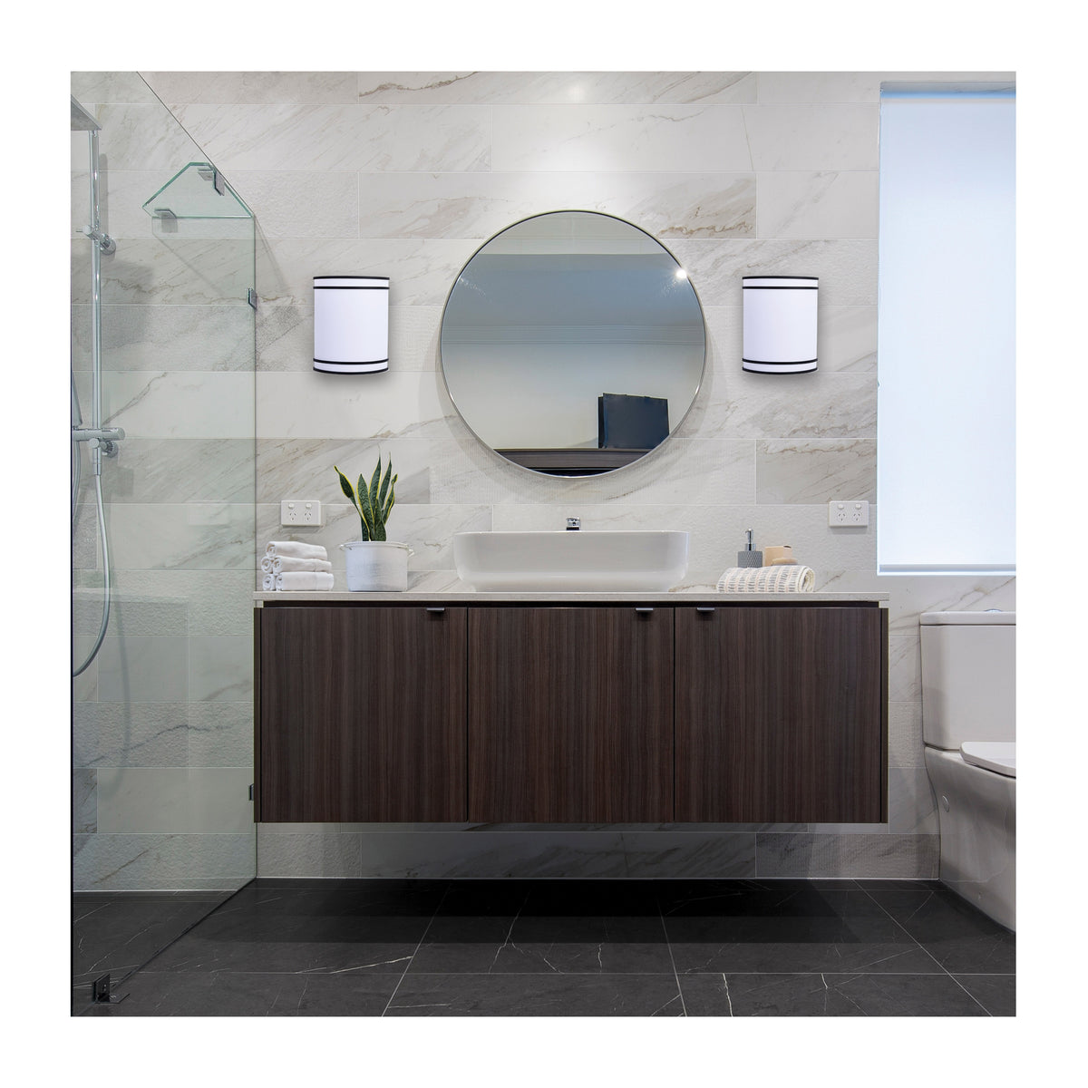 Glamour - LED Wall Sconce - Black Finish - 27K/3K/35K/4K/5K CCT Selectable