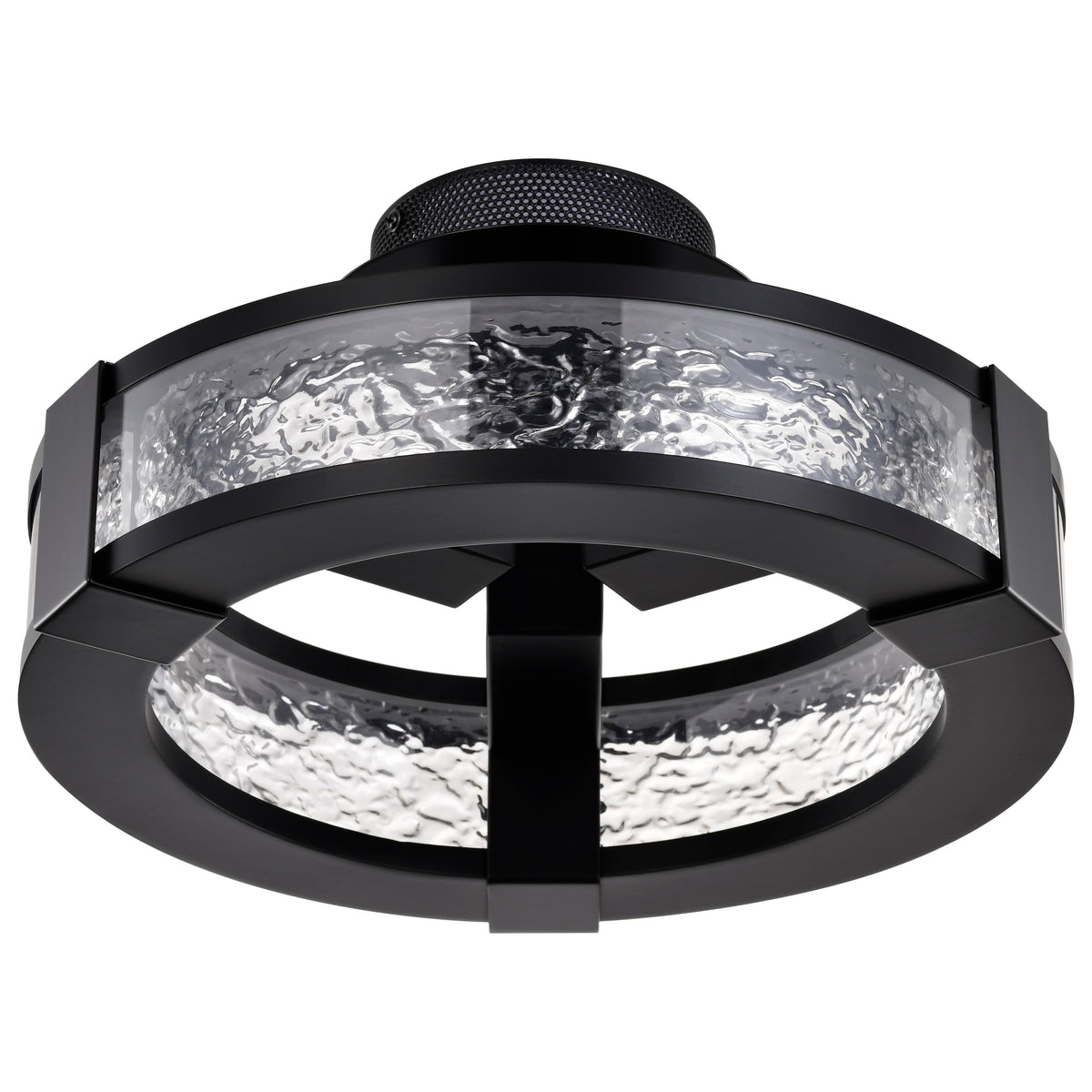 Darrow - 13 Inch LED Semi Flush - Matte Black - Acrylic Panels