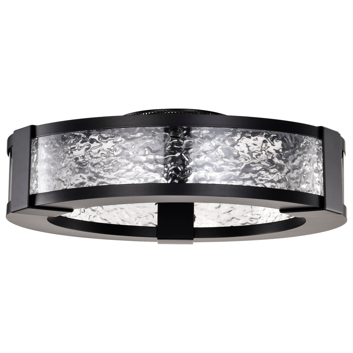 Darrow - 13 Inch LED Flush Mount - Matte Black - Acrylic Panels
