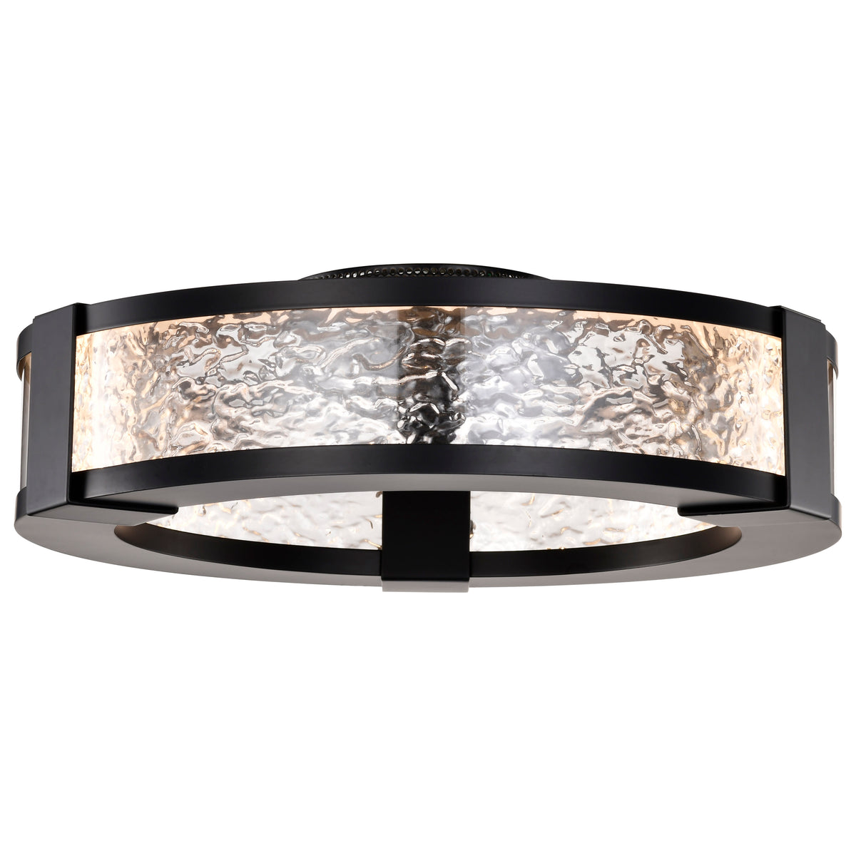 Darrow - 13 Inch LED Flush Mount - Matte Black - Acrylic Panels