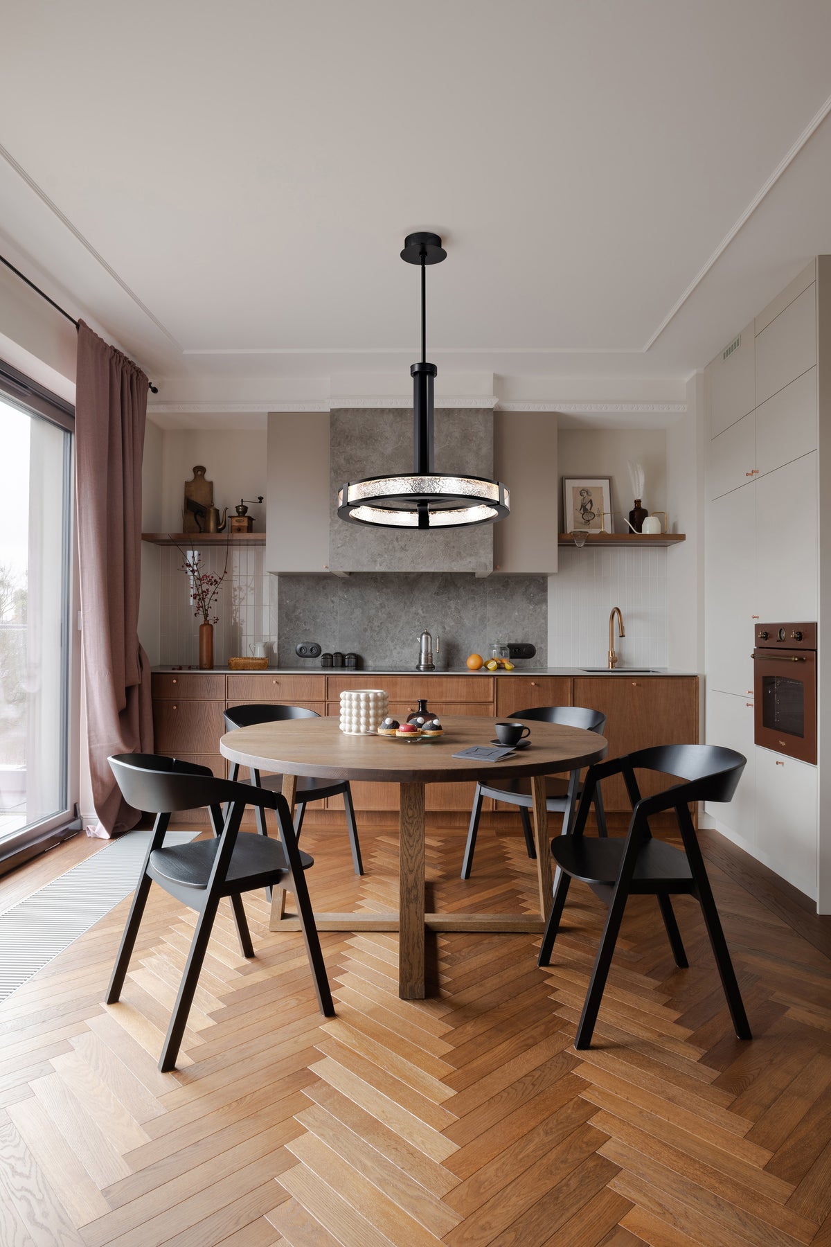 Darrow - 24 Inch LED Pendant - Matte Black - Acrylic Panels