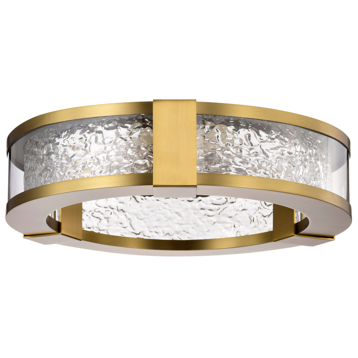 Darrow - 13 Inch LED Flush Mount - Vintage Brass - Acrylic Panels lighting product