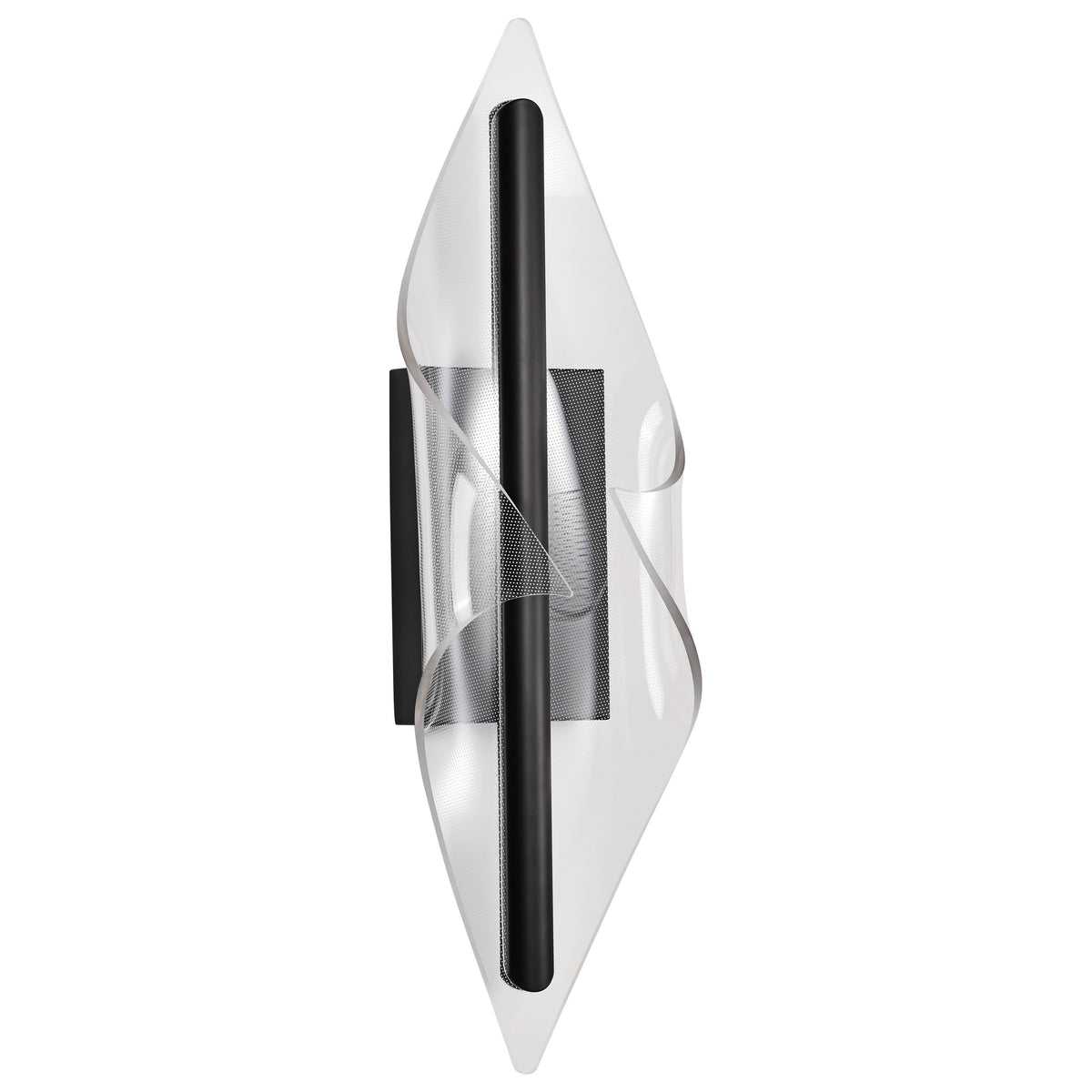 Geneva - 24 Inch LED Large Wall Sconce - Matte Black - Silk Screened Acrylic Lens