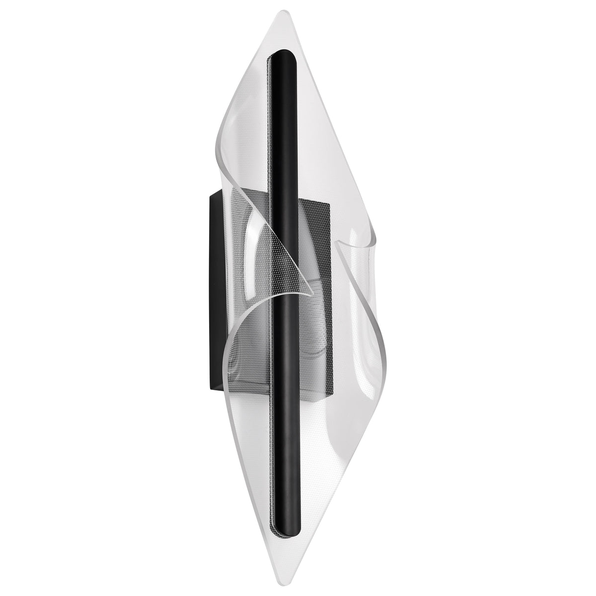 Geneva - 24 Inch LED Large Wall Sconce - Matte Black - Silk Screened Acrylic Lens
