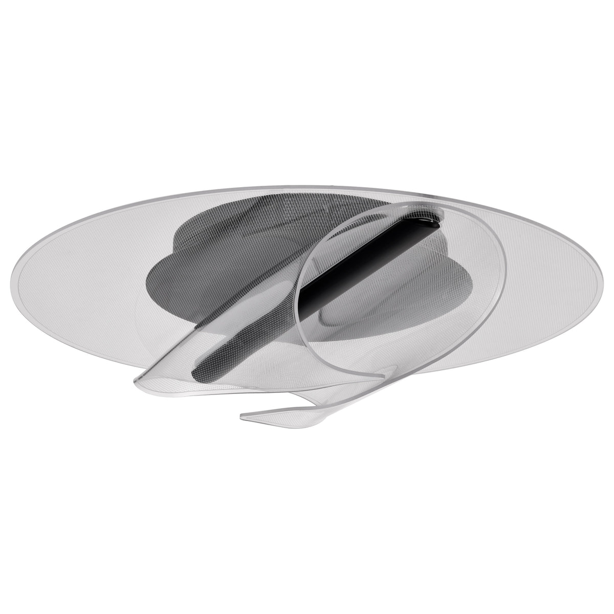 Geneva - 18 Inch LED Flush Mount - Matte Black - Silk Screened Acrylic Lens for bedrooms and hallways