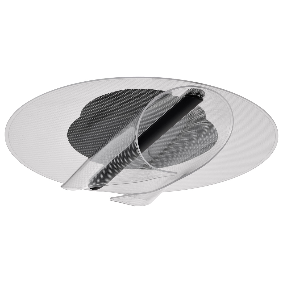 Geneva - 18 Inch LED Flush Mount - Matte Black - Silk Screened Acrylic Lens