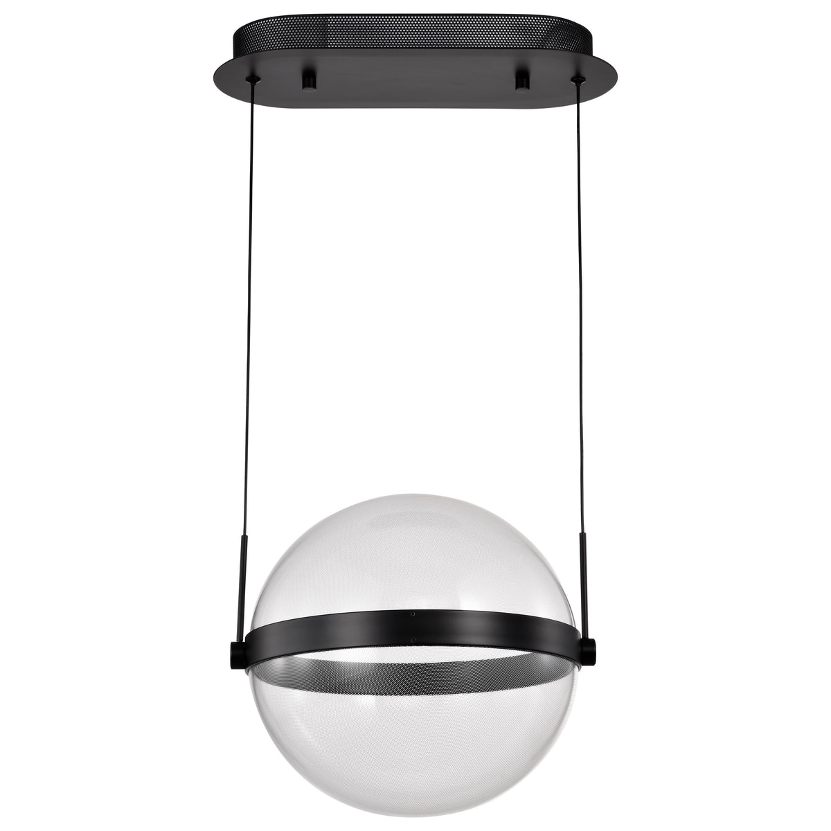 Arvada - 12 Inch LED Pendant - Matte Black - Silk Screened Acrylic Lens bulb or fixture view