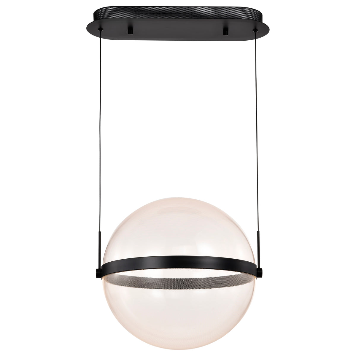 Arvada - 16 Inch LED Pendant - Matte Black - Silk Screened Acrylic Lens