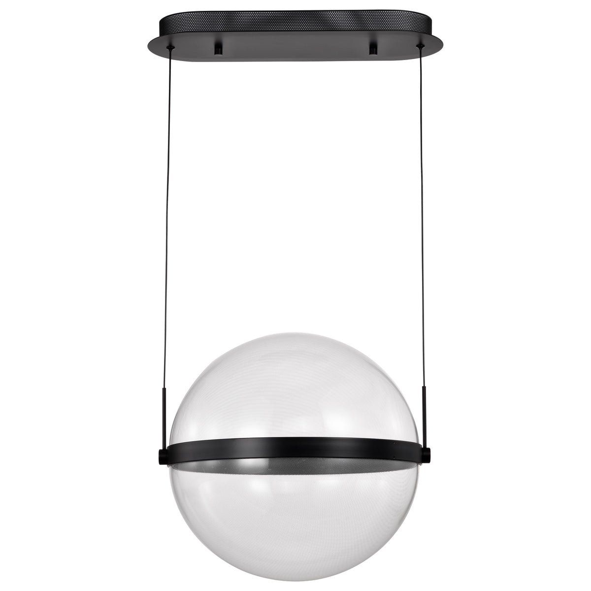 Arvada - 16 Inch LED Pendant - Matte Black - Silk Screened Acrylic Lens