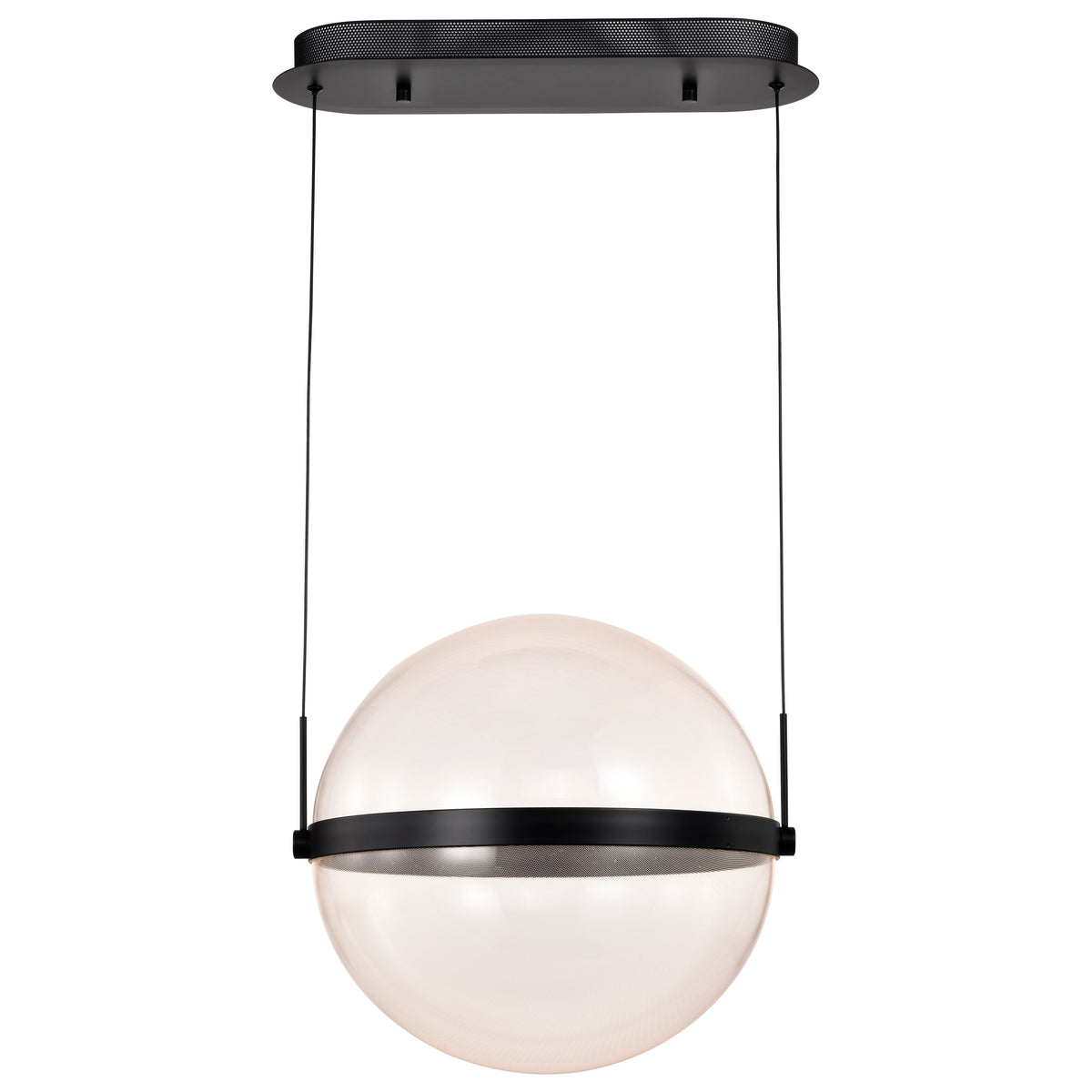 Arvada - 16 Inch LED Pendant - Matte Black - Silk Screened Acrylic Lens