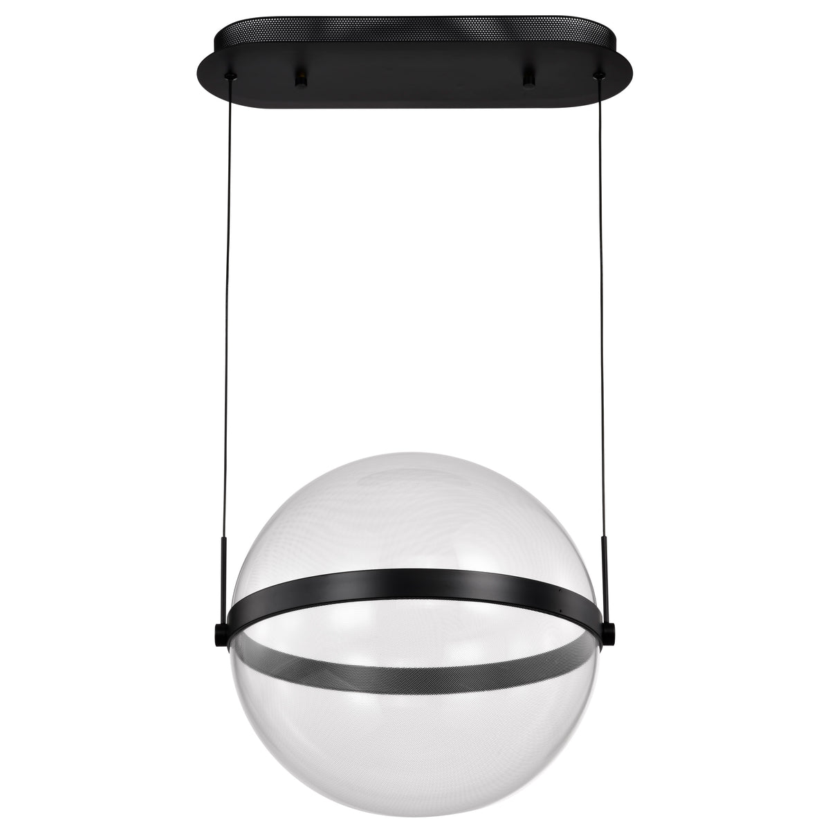Arvada - 16 Inch LED Pendant - Matte Black - Silk Screened Acrylic Lens