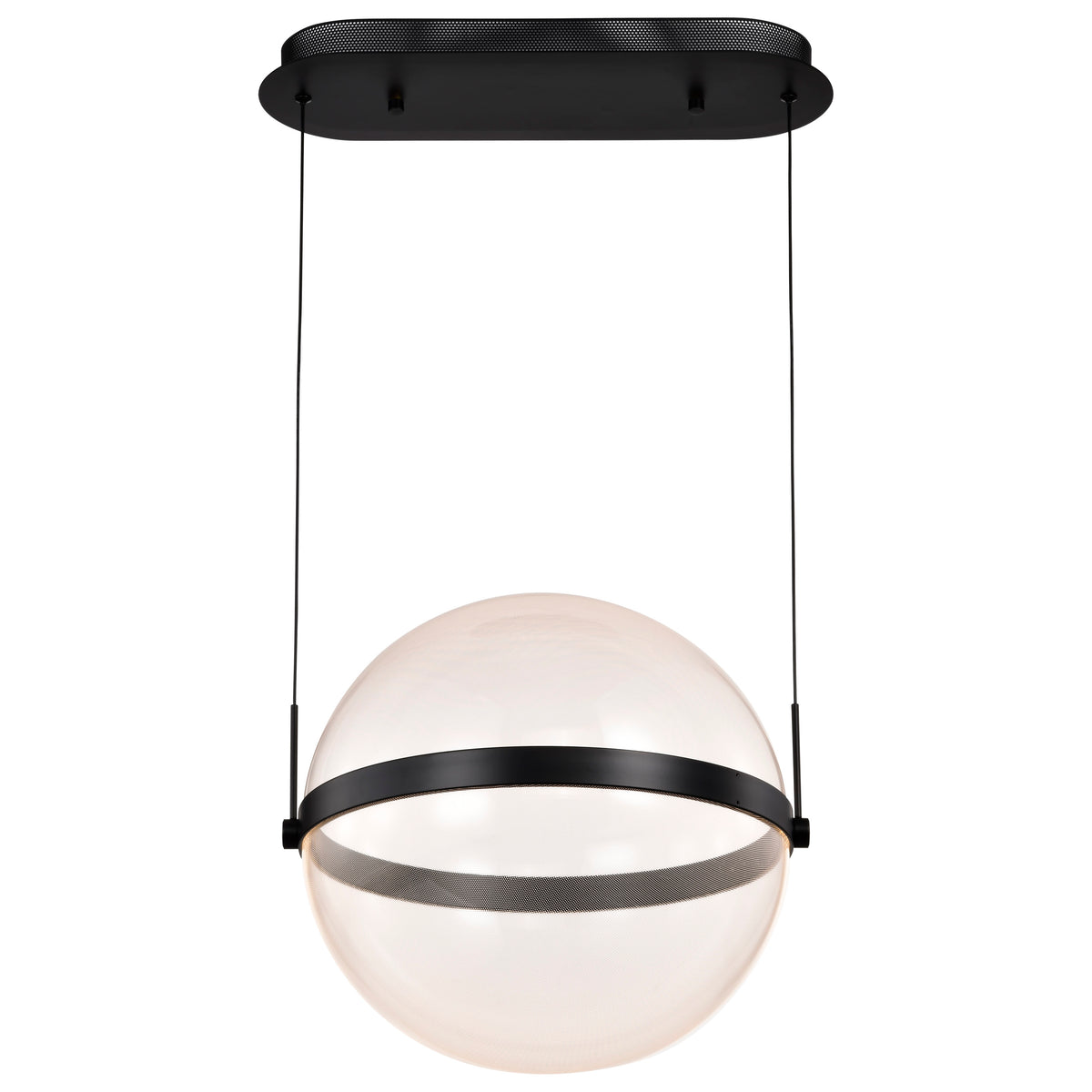Arvada - 16 Inch LED Pendant - Matte Black - Silk Screened Acrylic Lens