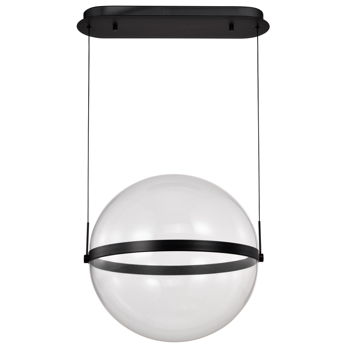 Arvada - 20 Inch LED Pendant - Matte Black - Silk Screened Acrylic Lens for commercial spaces and hospitality spaces