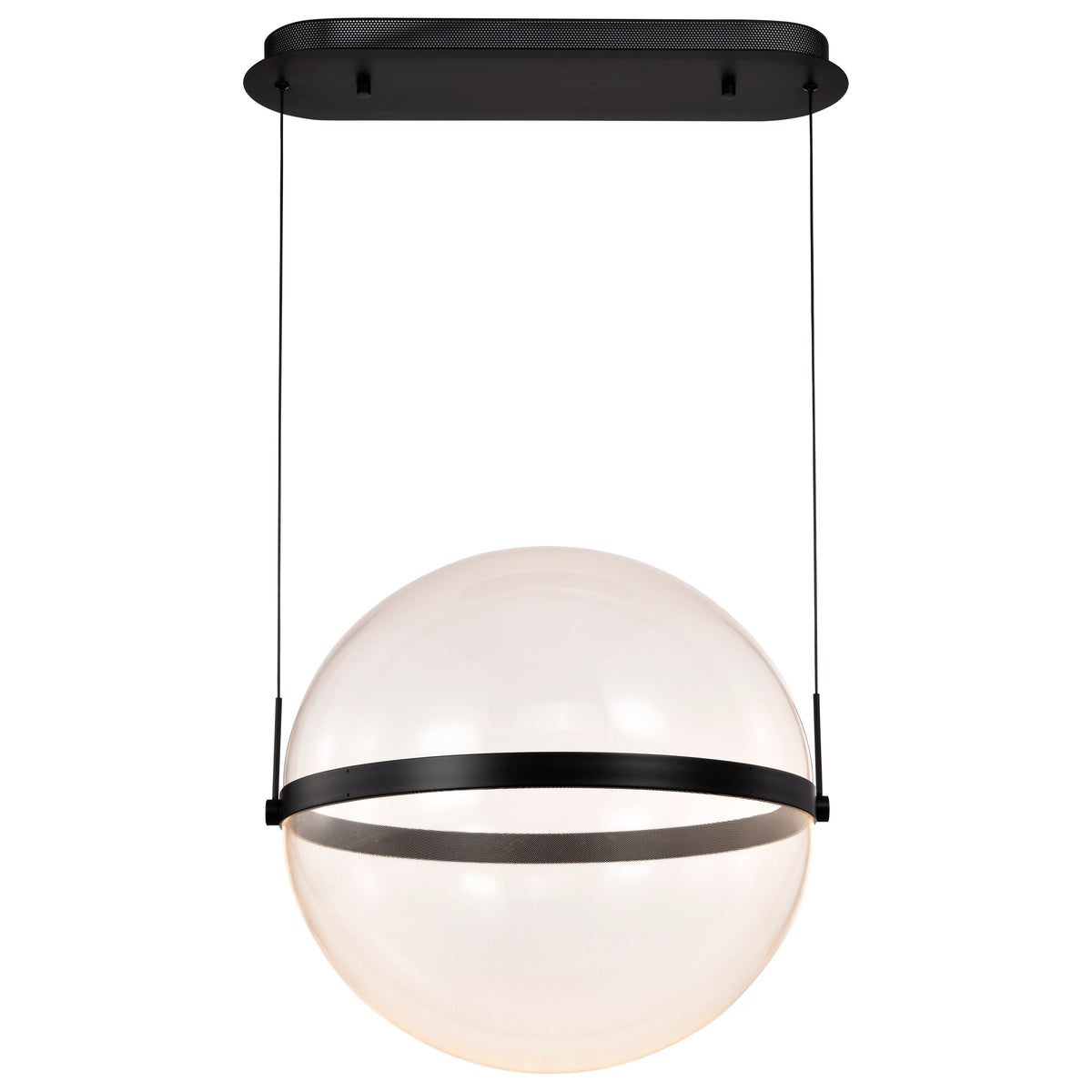Arvada - 20 Inch LED Pendant - Matte Black - Silk Screened Acrylic Lens