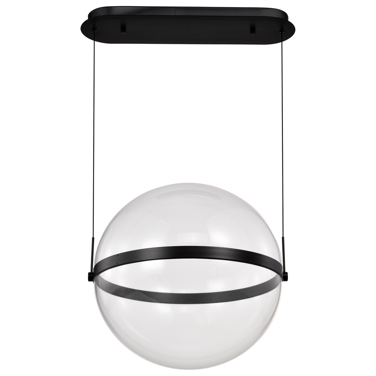 Arvada - 20 Inch LED Pendant - Matte Black - Silk Screened Acrylic Lens
