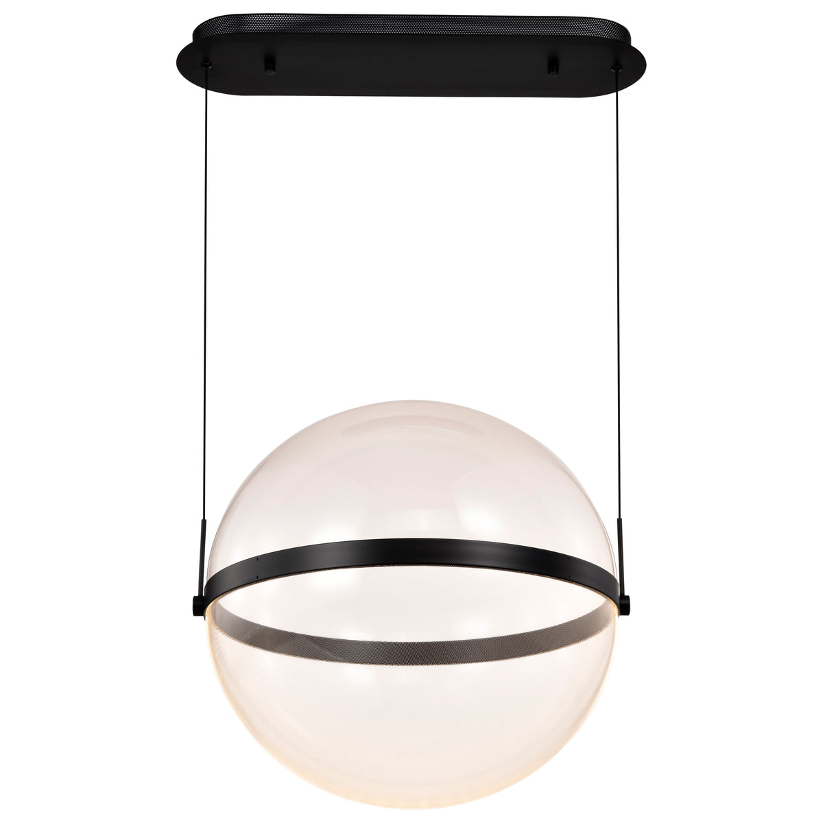 Arvada - 20 Inch LED Pendant - Matte Black - Silk Screened Acrylic Lens
