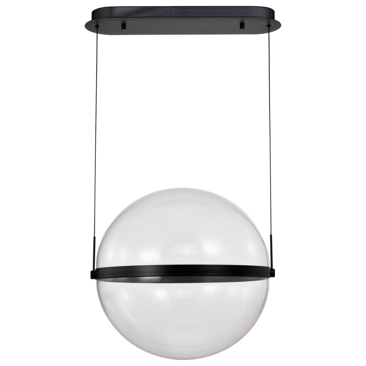 Arvada - 20 Inch LED Pendant - Matte Black - Silk Screened Acrylic Lens