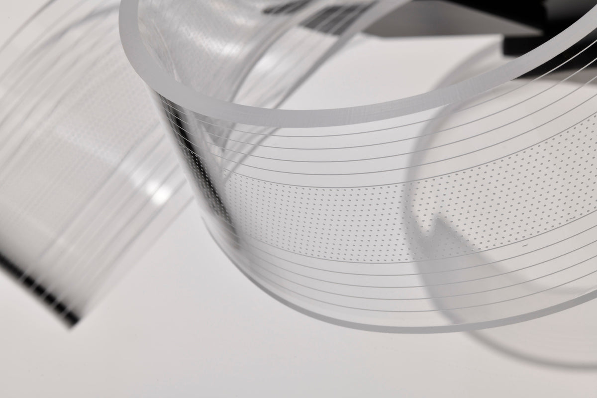 Barnett - 21 Inch LED Flush Mount - Matte Black - Silk Screened Acrylic Lens