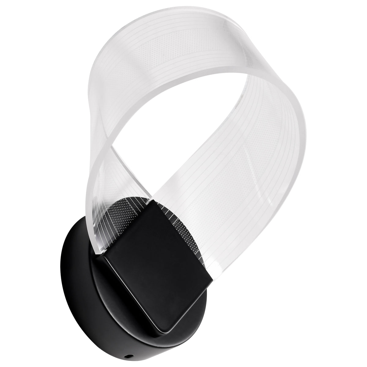 Barnett - 10 Inch LED Wall Sconce - Matte Black - Silk Screened Acrylic Lens