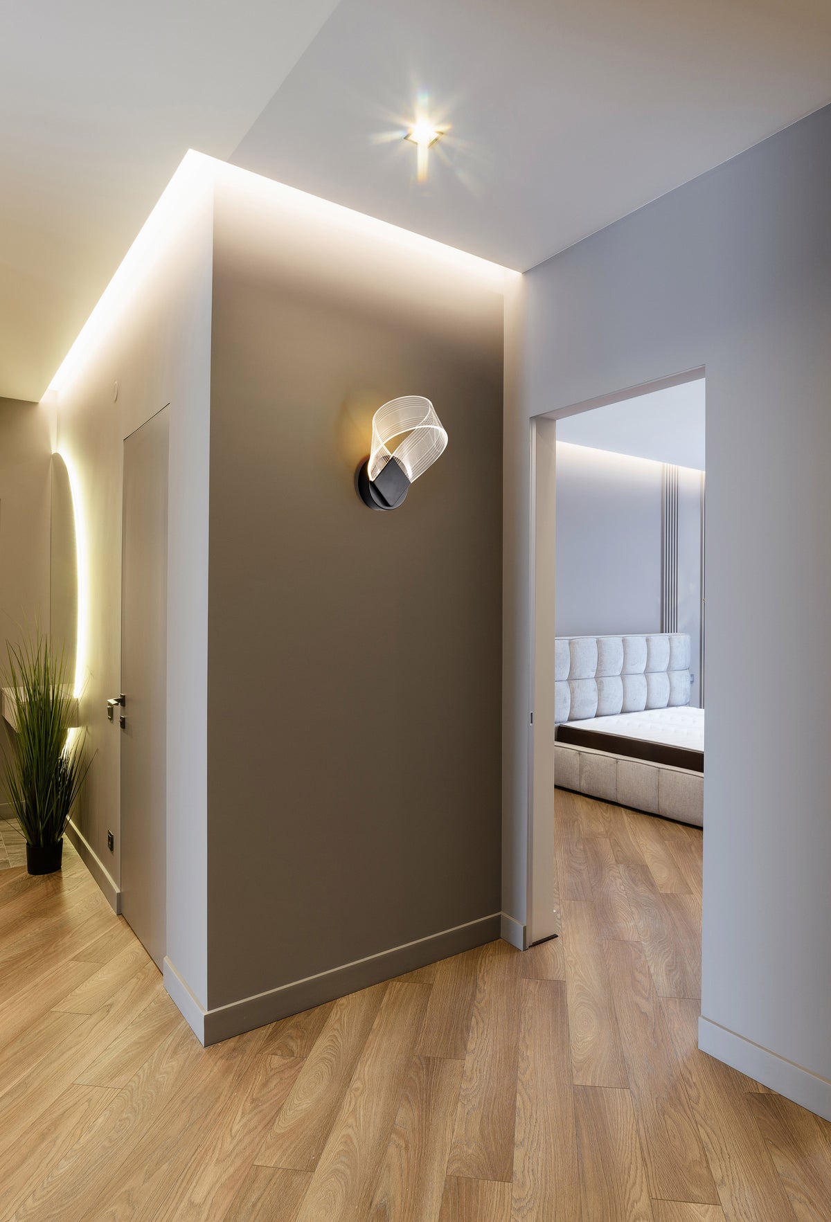 Barnett - 10 Inch LED Wall Sconce - Matte Black - Silk Screened Acrylic Lens