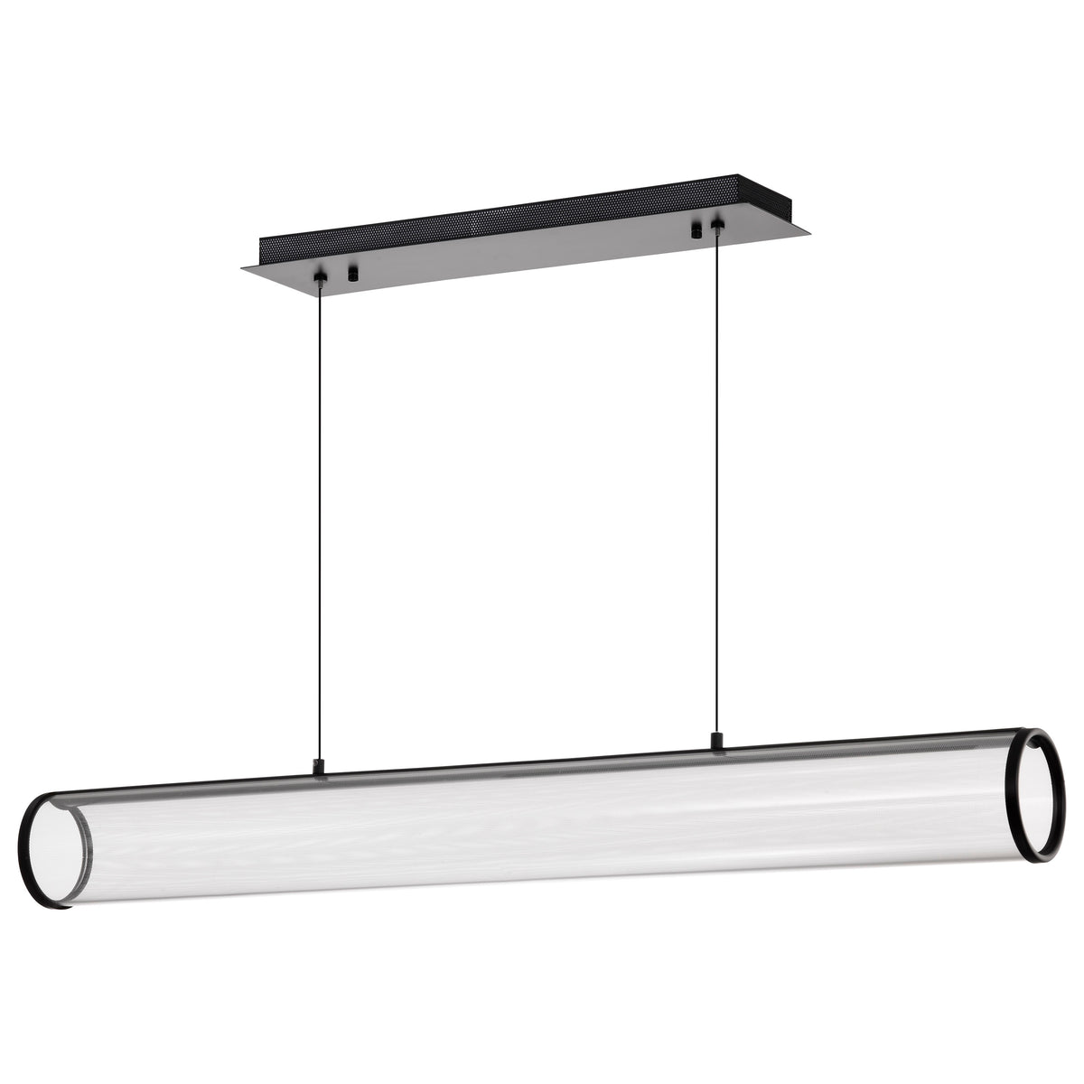 Vale - 43 Inch LED Island Pendant - Matte Black - Silk Screened Acrylic Lens