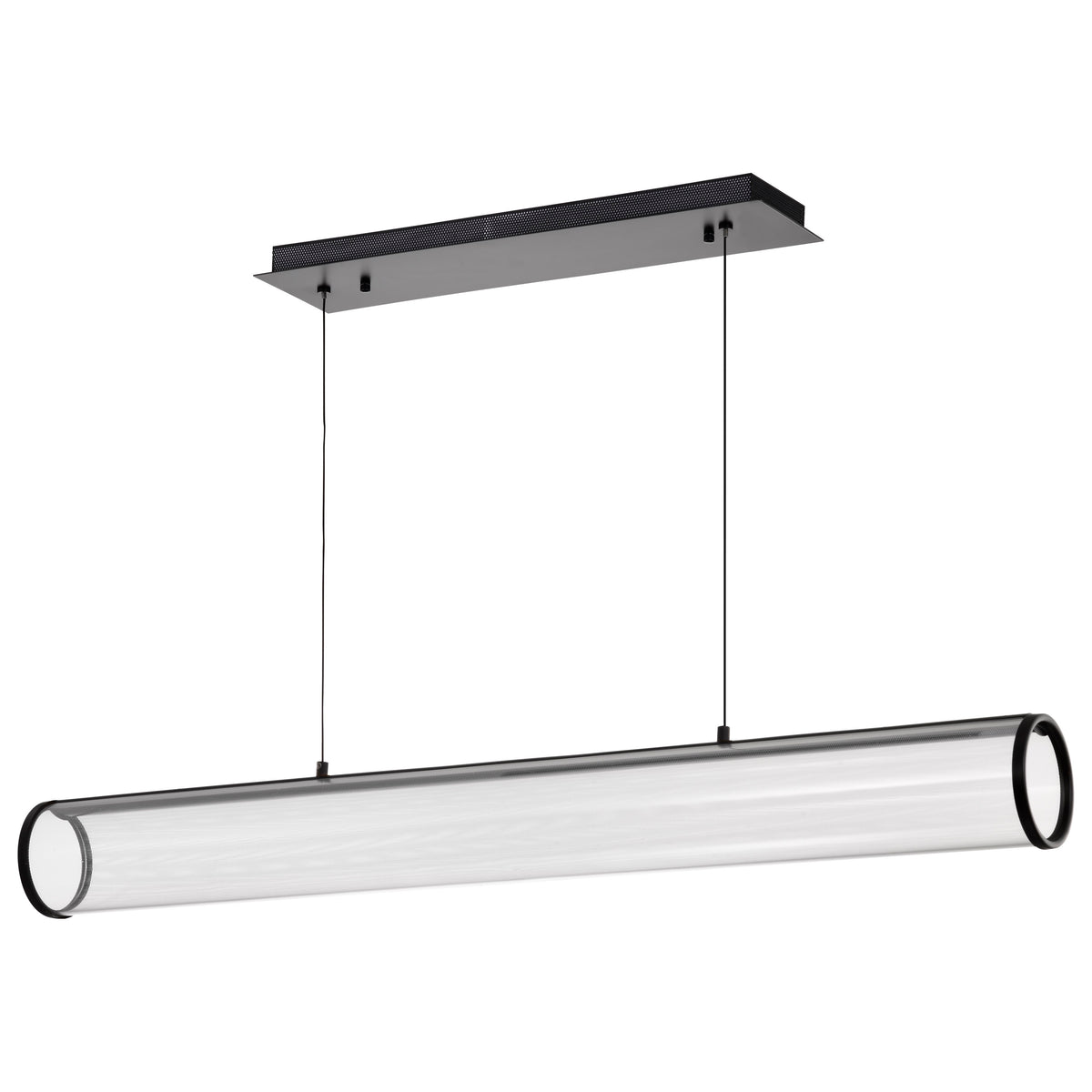 Vale - 43 Inch LED Island Pendant - Matte Black - Silk Screened Acrylic Lens