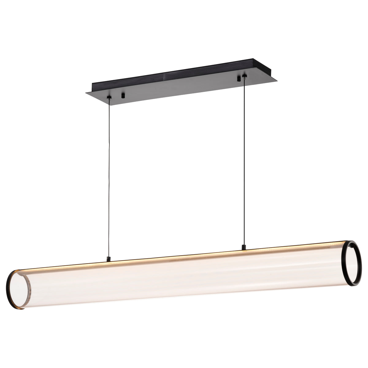 Vale - 43 Inch LED Island Pendant - Matte Black - Silk Screened Acrylic Lens