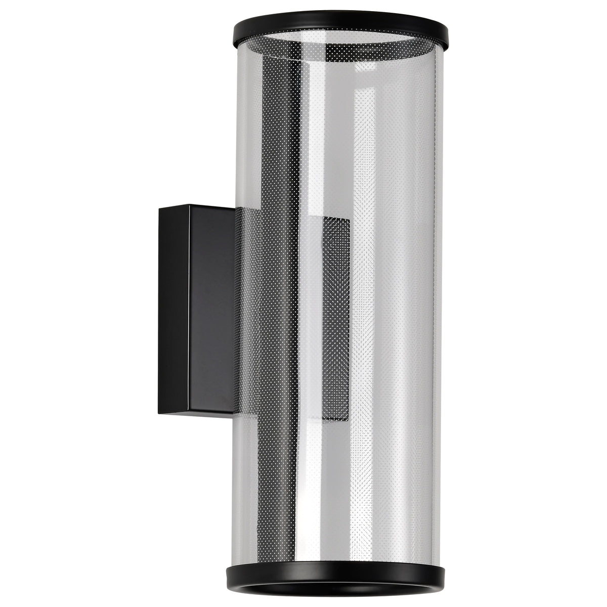 Vale - 12 Inch LED Sconce - Matte Black - Silk Screened Acrylic Lens bulb or fixture view