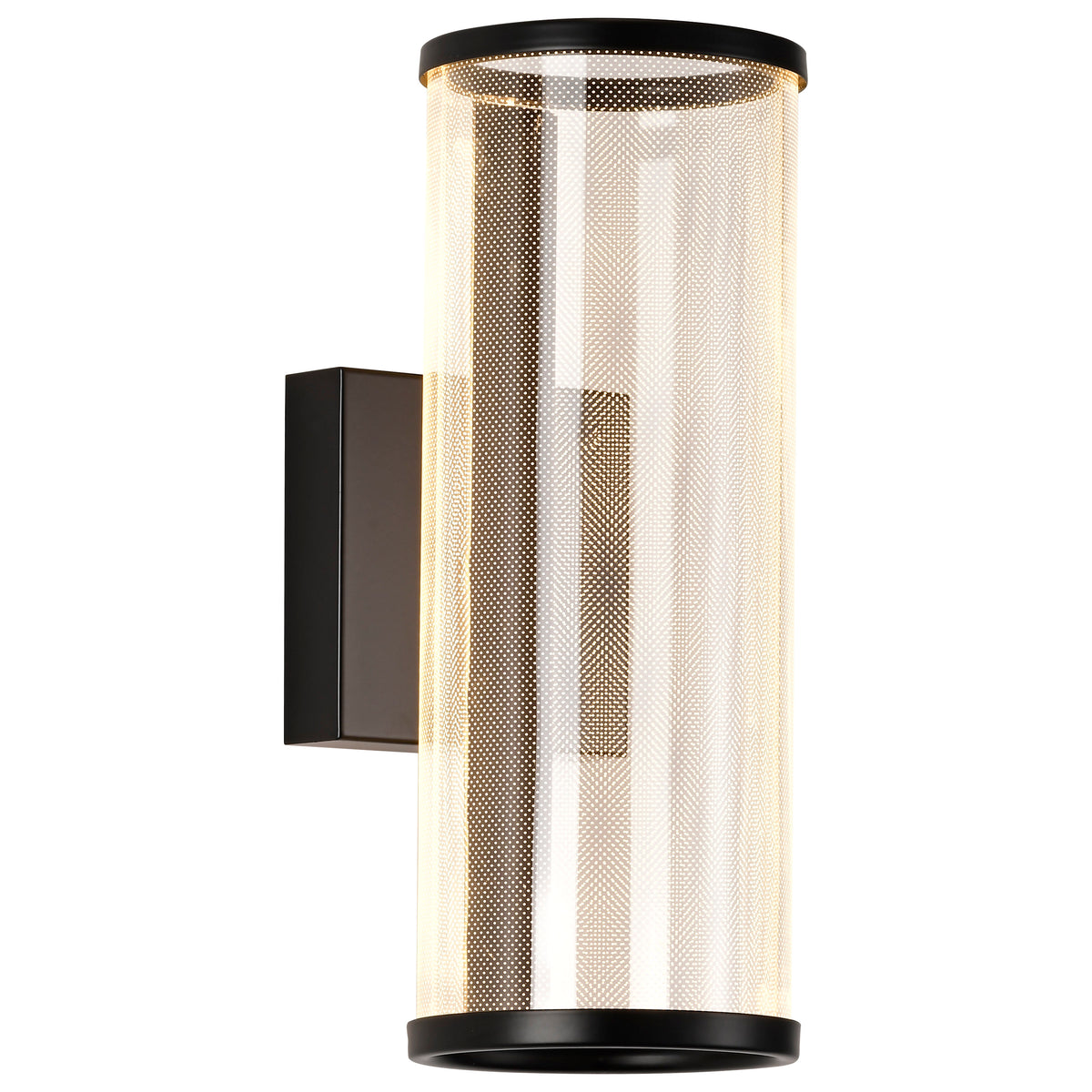 Vale - 12 Inch LED Sconce - Matte Black - Silk Screened Acrylic Lens