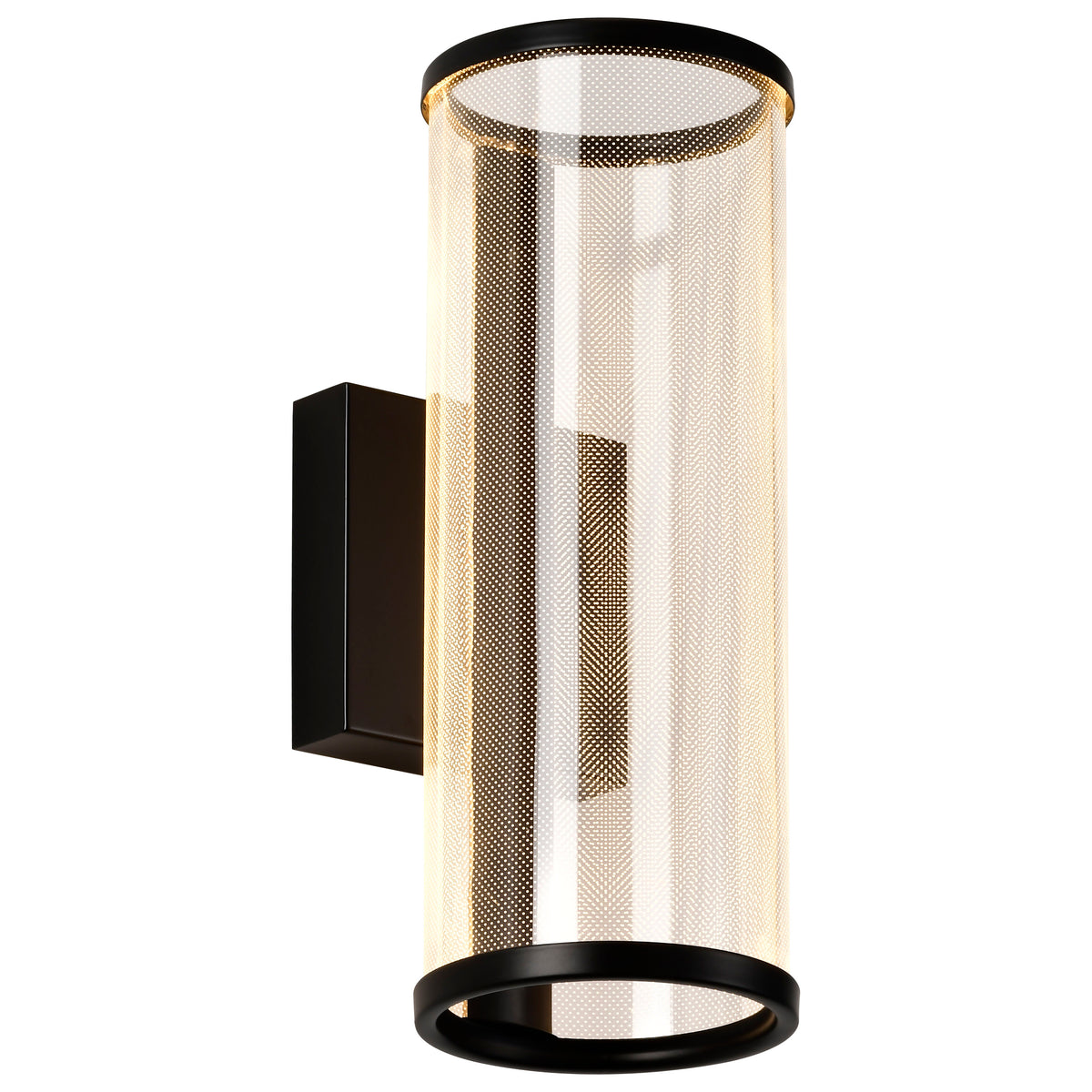 Vale - 12 Inch LED Sconce - Matte Black - Silk Screened Acrylic Lens