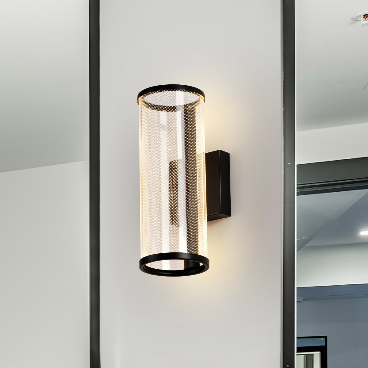 Vale - 12 Inch LED Sconce - Matte Black - Silk Screened Acrylic Lens