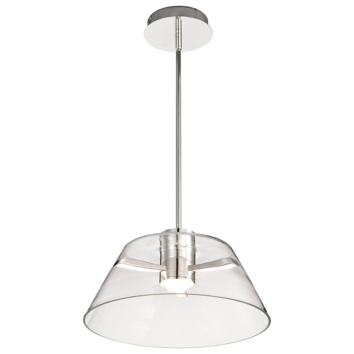 Edmond - 17 Inch LED Pendant - Polished Nickel - Polished Nickel Finish