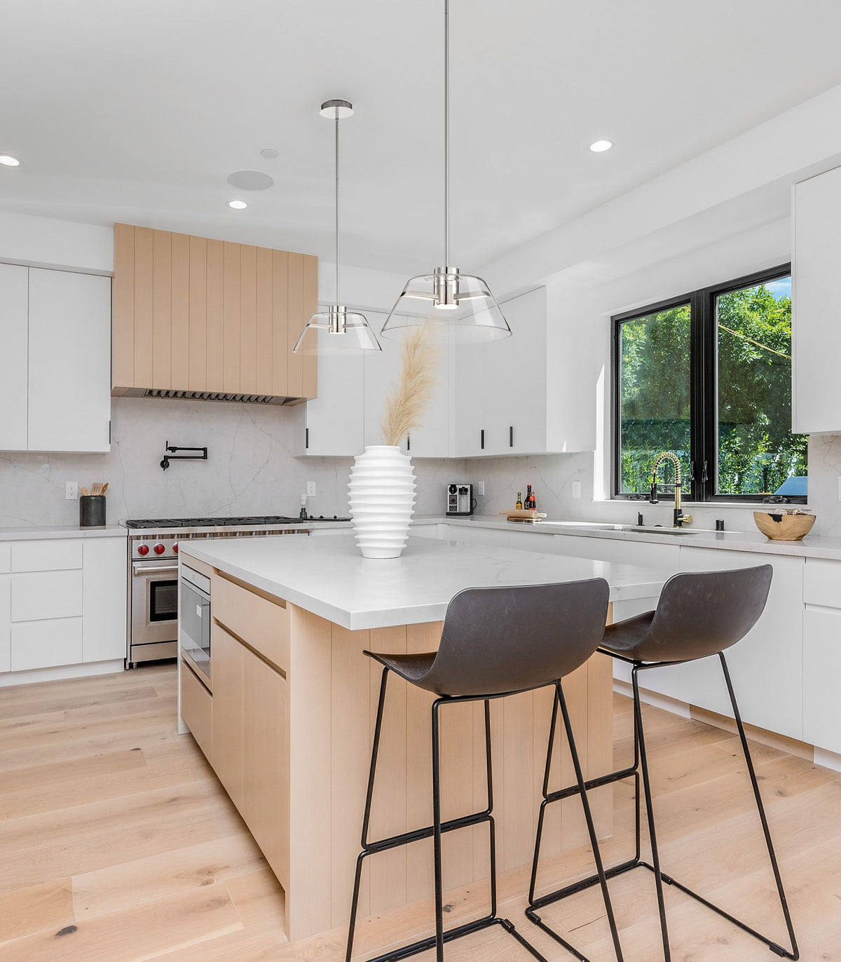 Edmond - 17 Inch LED Pendant - Polished Nickel - Polished Nickel Finish