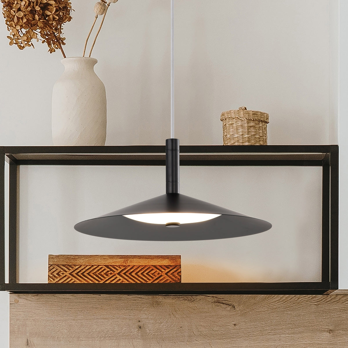 Corrine - 14 Inch LED Pendant - Matte Black - 3K/4K/5K CCT Selectable