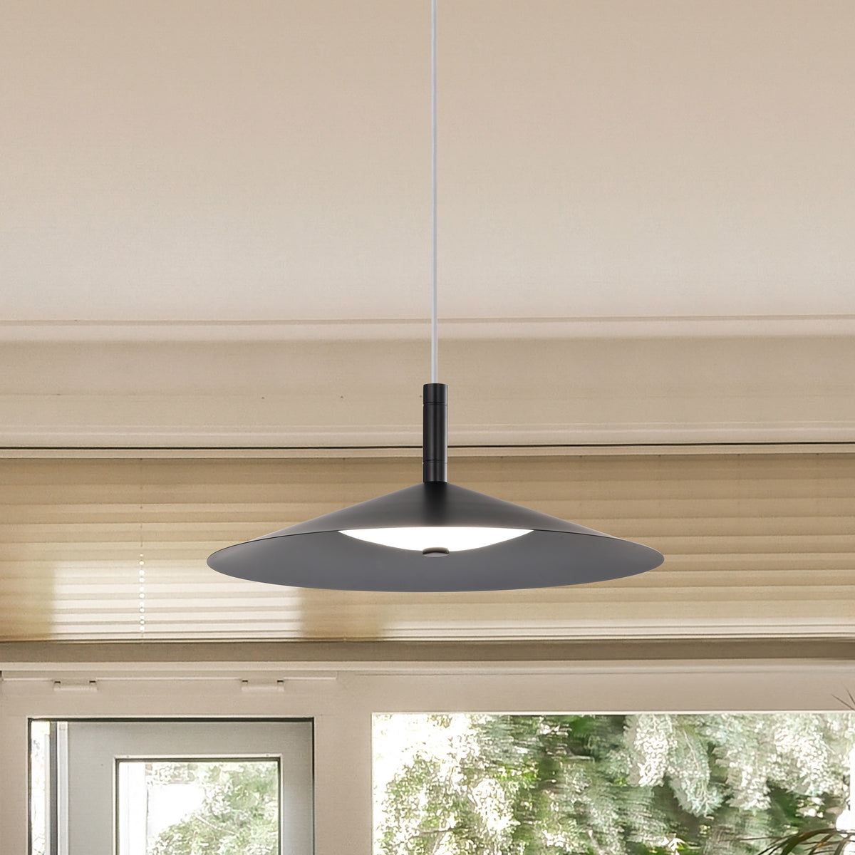 Corrine - 18 Inch LED Pendant - Matte Black - 3K/4K/5K CCT Selectable